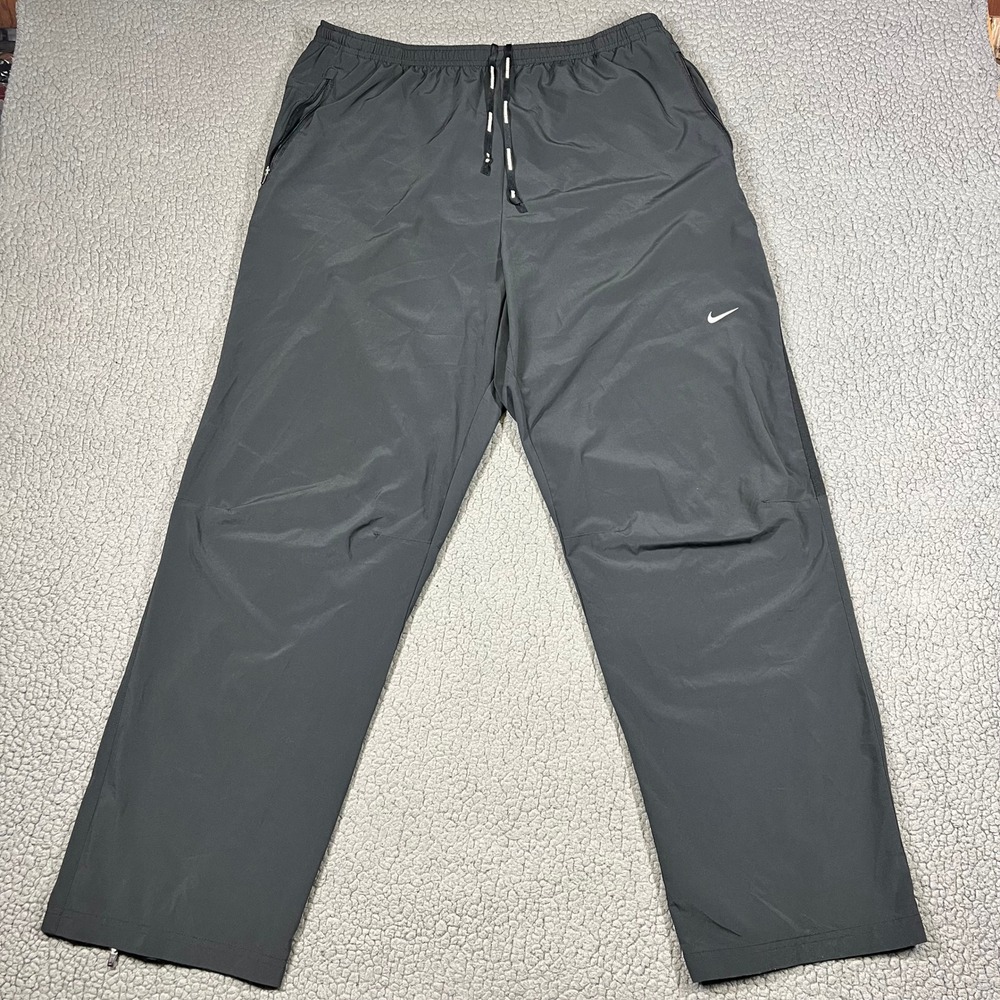 Nike Dri-FIT Running Pants Mens XL Black Zipper Pockets Ankle Zips 404623-010